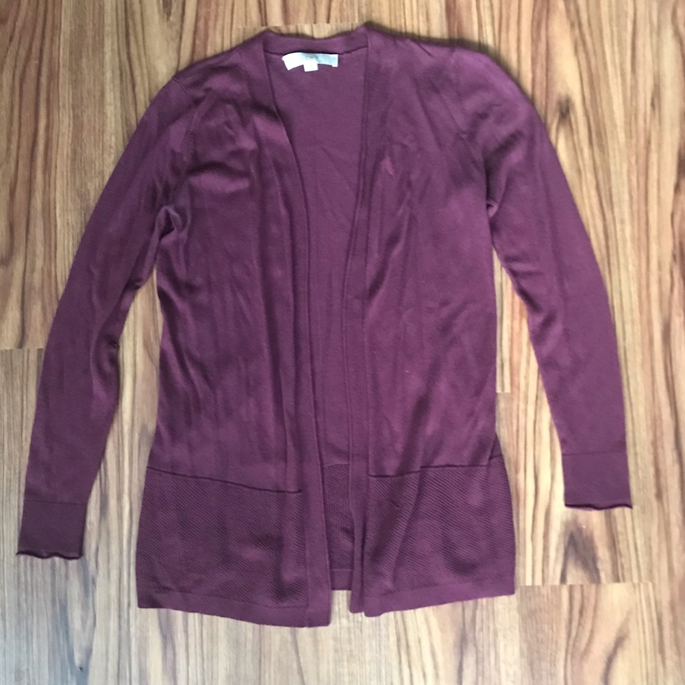 Loft Ribbed Trim Cardigan